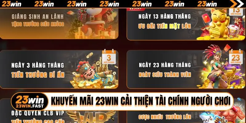 Khuyến mãi 23WIN cải thiện tài chính người chơi
